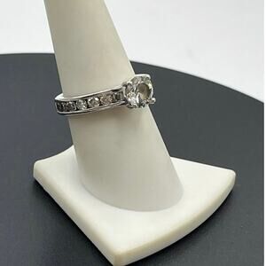 Ross Simons Vintage Sterling Silver Simulated Diamond CZ Engagement Ring Sz 8.25